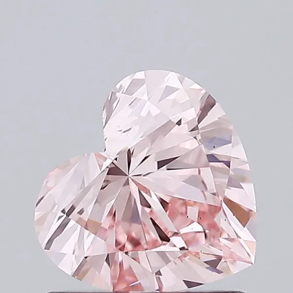 0.96ct HEART Fancy Intense Pink VS1 Coloured Lab diamond