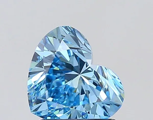 1.52ct HEART Fancy Vivid Blue VVS1 Coloured Lab diamond