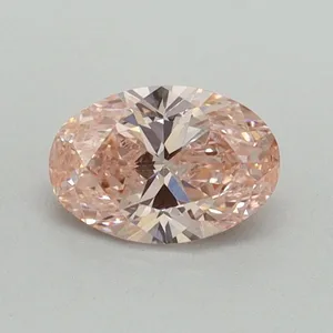 0.5ct OVAL Fancy Vivid Pink VS1 Coloured Lab diamond