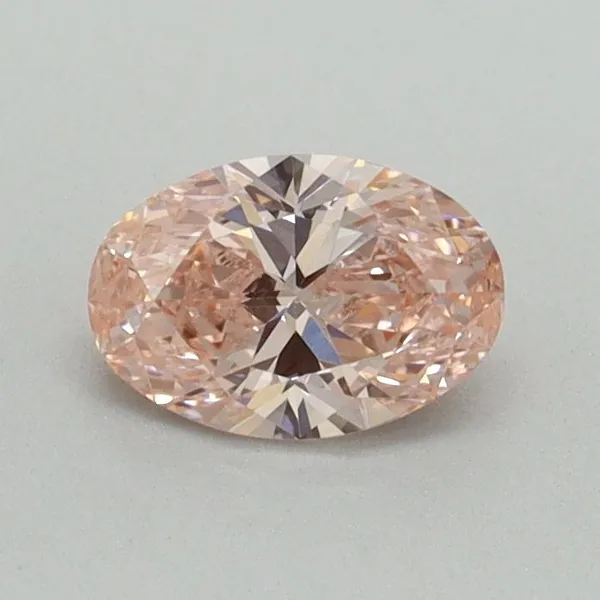 0.5ct OVAL Fancy Vivid Pink VS1 Coloured Lab diamond