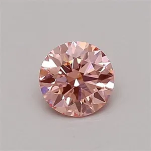 0.37ct ROUND Fancy Vivid Pink VVS2 Coloured Lab diamond