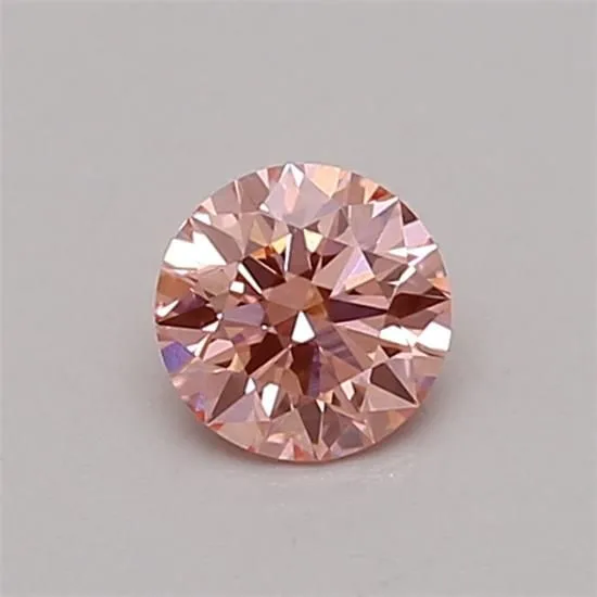 0.37ct ROUND Fancy Vivid Pink VVS2 Coloured Lab diamond