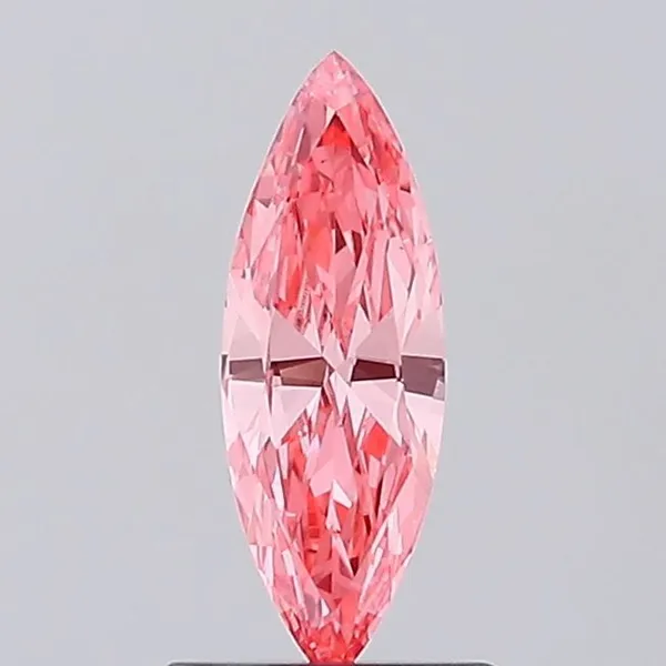 0.5ct MARQUISE Fancy Vivid Pink VS1 Coloured Lab diamond