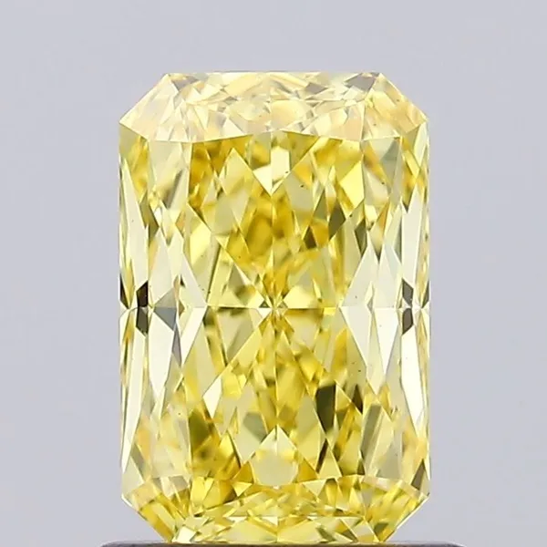 1.08ct RADIANT Fancy Vivid Yellow VS1 Coloured Lab diamond
