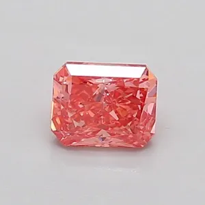 0.49ct RADIANT Fancy Vivid Pink SI1 Coloured Lab diamond