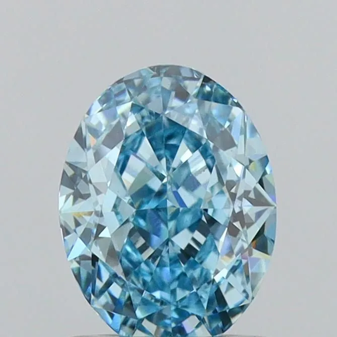 1.05ct OVAL Fancy Vivid Blue VS1 Coloured Lab diamond