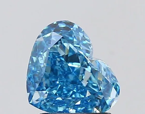 1.73ct HEART Fancy Vivid Blue VS1 Coloured Lab diamond