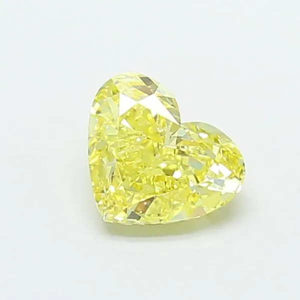 1.21ct HEART Fancy Intense Yellow SI1 Coloured Lab diamond