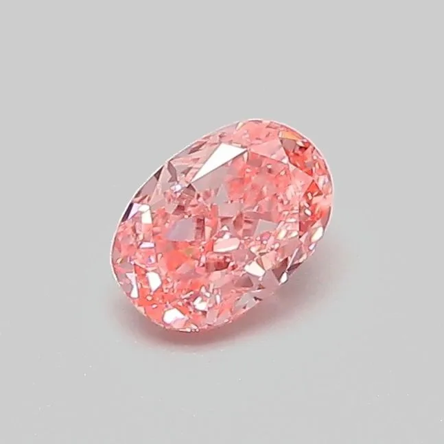 0.35ct OVAL Fancy Vivid Pink SI1 Coloured Lab diamond