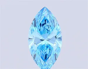 1.15ct MARQUISE Fancy Vivid Blue VVS2 Coloured Lab diamond
