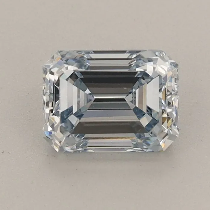 0.95ct EMERALD Fancy Intense Blue VS1 Coloured Lab diamond