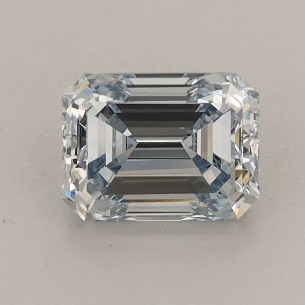 0.95ct EMERALD Fancy Intense Blue VS1 Coloured Lab diamond