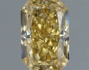 0.53ct RADIANT Fancy Intense Yellow VS2 Coloured Lab diamond
