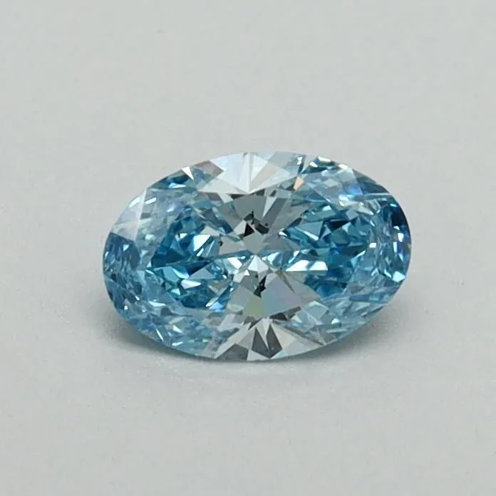 0.32ct OVAL Fancy Vivid Blue VS2 Coloured Lab diamond