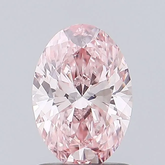 1.06ct OVAL Fancy Vivid Pink VS2 Coloured Lab diamond