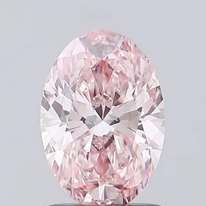 1.06ct OVAL Fancy Vivid Pink VS2 Coloured Lab diamond