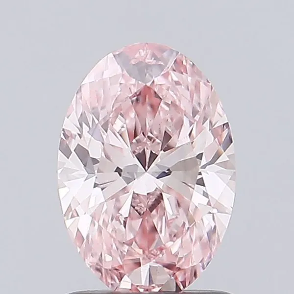 1.06ct OVAL Fancy Vivid Pink VS2 Coloured Lab diamond