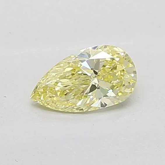 0.51ct PEAR Fancy Intense Yellow VS2 Coloured Lab diamond