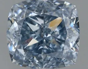 0.9ct CUSHION Fancy Intense Blue VS1 Coloured Lab diamond
