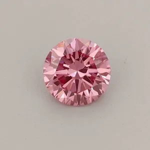 0.32ct ROUND Fancy Vivid Pink VS1 Coloured Lab diamond