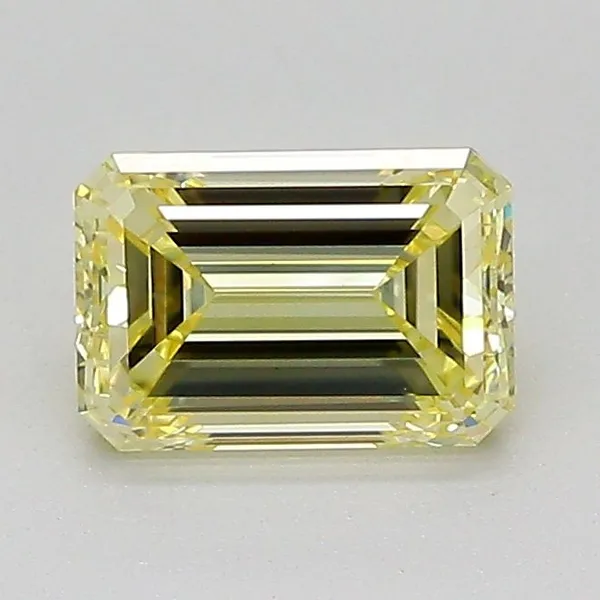 1ct EMERALD Fancy Light Yellow VVS2 Coloured Lab diamond