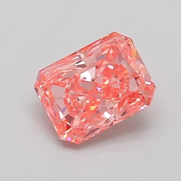 0.82ct RADIANT Fancy Vivid Pink VS1 Coloured Lab diamond