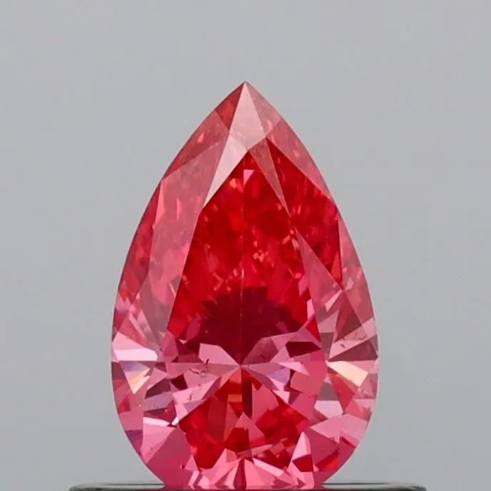 0.51ct PEAR Fancy Vivid Pink VS2 Coloured Lab diamond