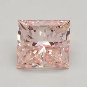 2.71ct PRINCESS Fancy Intense Pink VS2 Coloured Lab diamond