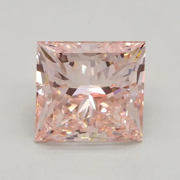 2.71ct PRINCESS Fancy Intense Pink VS2 Coloured Lab diamond