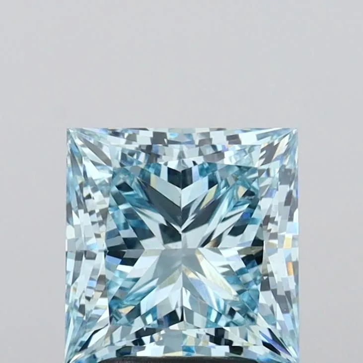 2.94ct PRINCESS Fancy Intense Blue VS1 Coloured Lab diamond