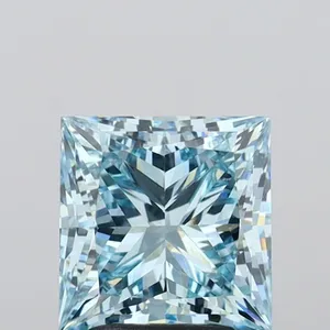 2.94ct PRINCESS Fancy Intense Blue VS1 Coloured Lab diamond