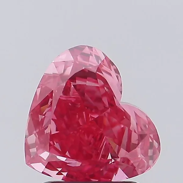 1.53ct HEART Fancy Vivid Pink VS1 Coloured Lab diamond