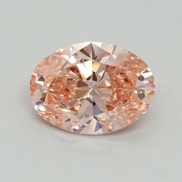 0.57ct OVAL Fancy Vivid Pink VS2 Coloured Lab diamond