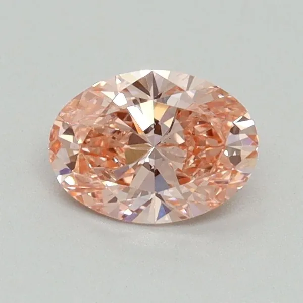 0.57ct OVAL Fancy Vivid Pink VS2 Coloured Lab diamond