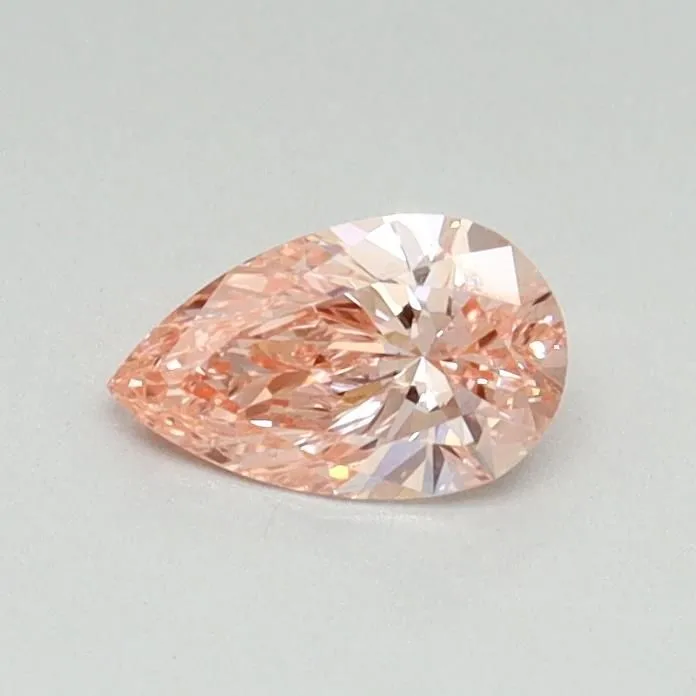 0.33ct PEAR Fancy Vivid Pink VS2 Coloured Lab diamond