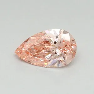 0.33ct PEAR Fancy Vivid Pink VS2 Coloured Lab diamond