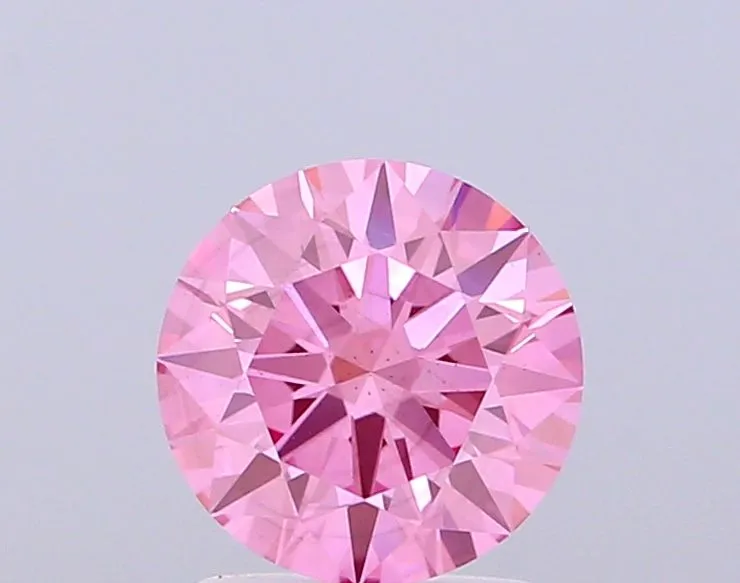 1.20ct ROUND Fancy Vivid Pink SI1 Coloured Lab diamond