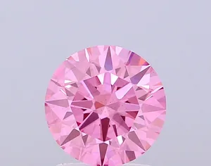 1.2ct ROUND Fancy Vivid Pink SI1 Coloured Lab diamond