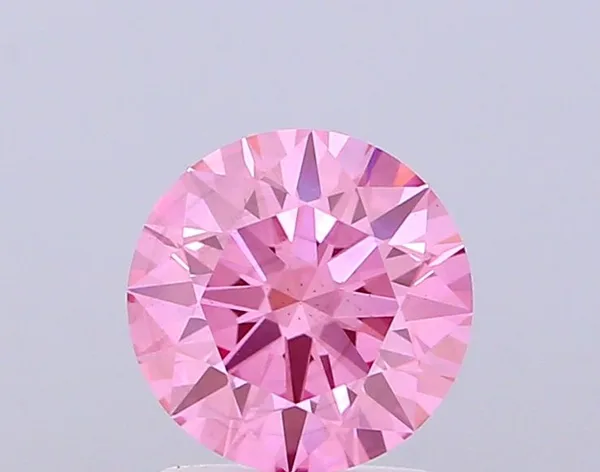 1.2ct ROUND Fancy Vivid Pink SI1 Coloured Lab diamond