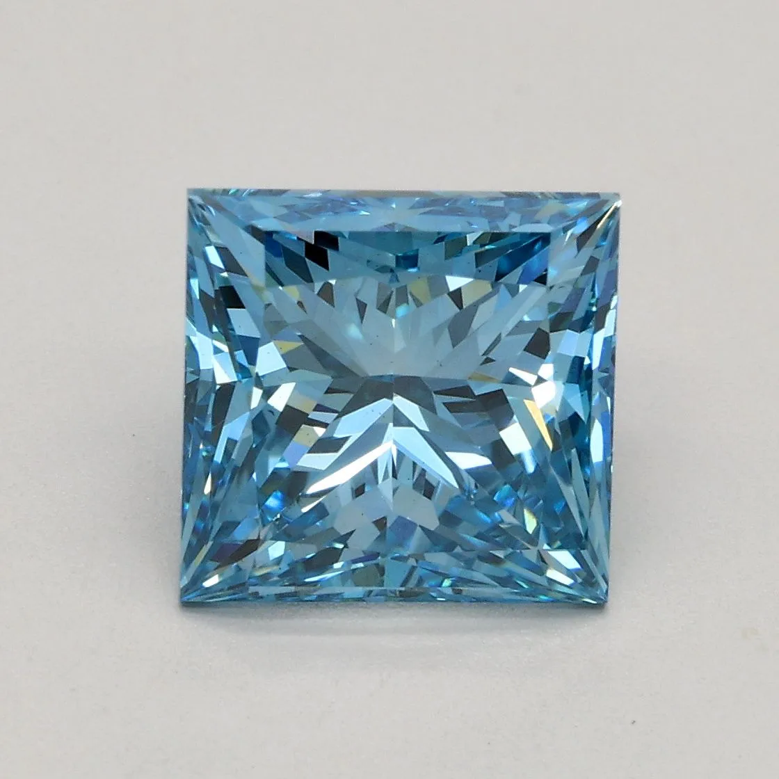 2.58ct PRINCESS Fancy Vivid Blue VS1 Coloured Lab diamond