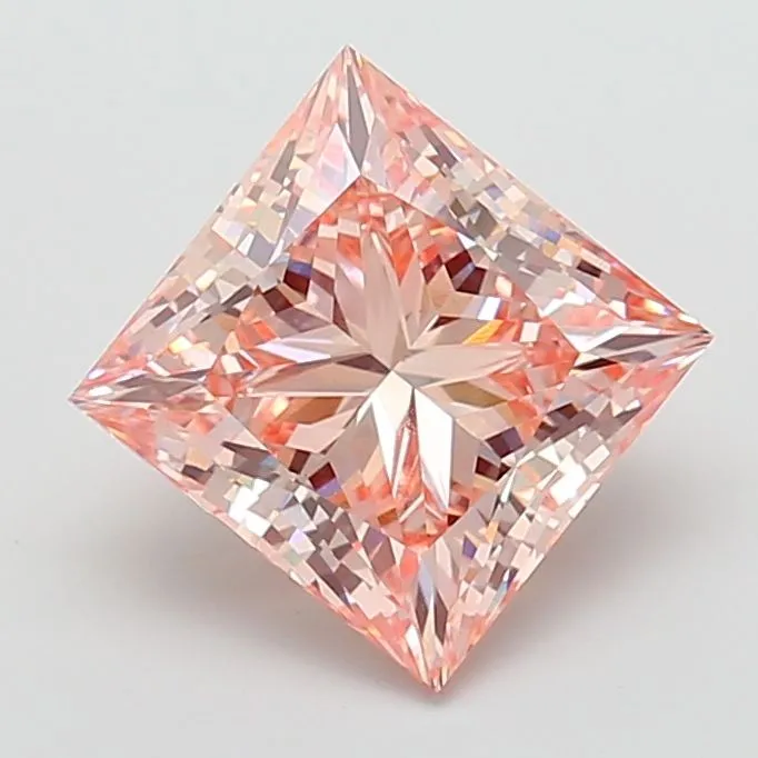 10.07ct PRINCESS Fancy Intense Pink VS1 Coloured Lab diamond