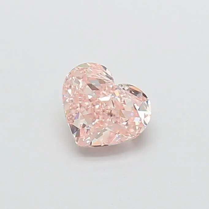 1.00ct HEART Fancy Pink VS2 Coloured Lab diamond