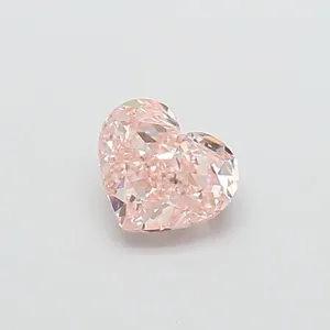 1ct HEART Fancy Pink VS2 Coloured Lab diamond