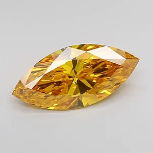 1ct MARQUISE Fancy Vivid Yellow VS1 Coloured Lab diamond