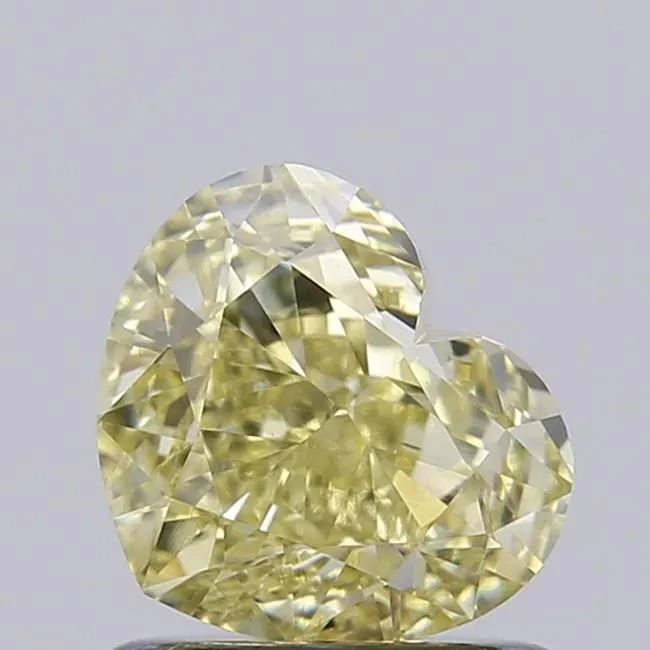 1.06ct HEART Fancy Yellow VVS2 Coloured Lab diamond
