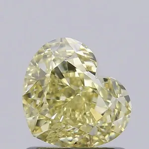 1.06ct HEART Fancy Yellow VVS2 Coloured Lab diamond