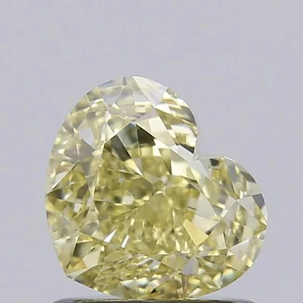 1.06ct HEART Fancy Yellow VVS2 Coloured Lab diamond