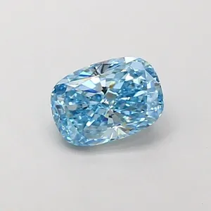 1.01ct CUSHION Fancy Vivid Blue VS2 Coloured Lab diamond