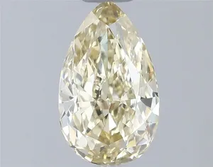 0.88ct PEAR Fancy Light Yellow VS1 Coloured Lab diamond