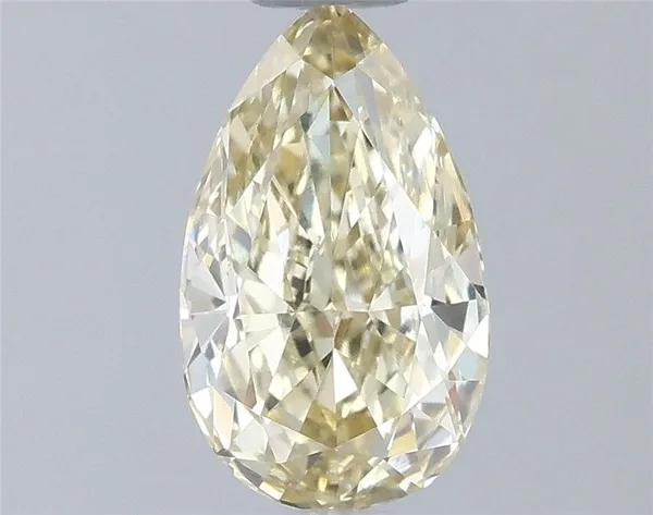 0.88ct PEAR Fancy Light Yellow VS1 Coloured Lab diamond
